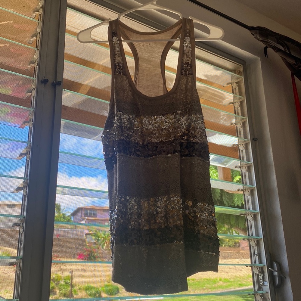 Sequin tank top